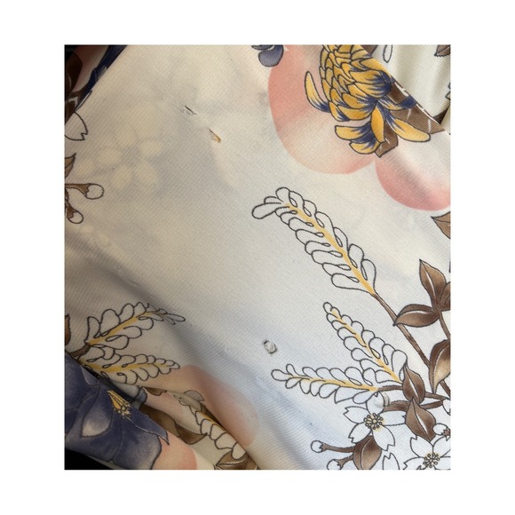 Vintage 70s Sears Fashions Floral Maxi Dress Tie Neck Prairie Boho - Picture 5 of 10